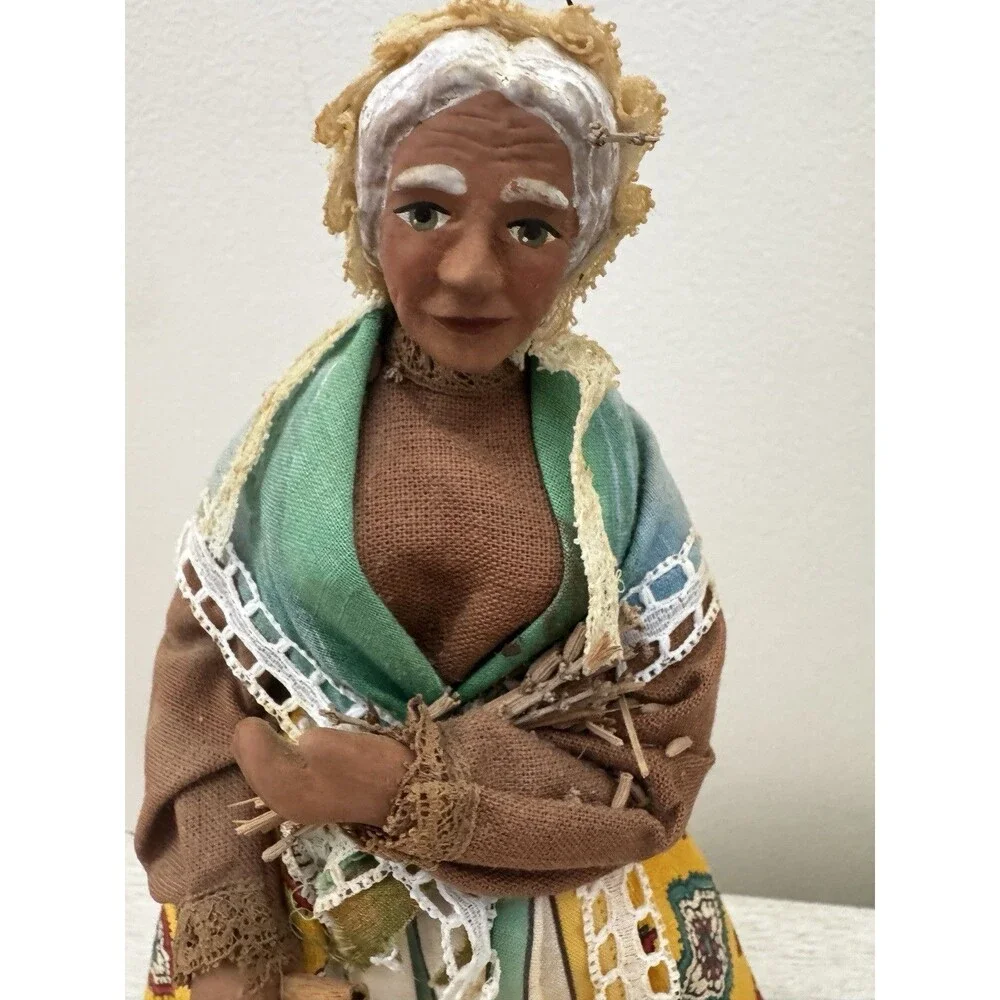 VTG Rare Santons ISIS Provence French Terracotta Figures-Lavender Harvest 11”